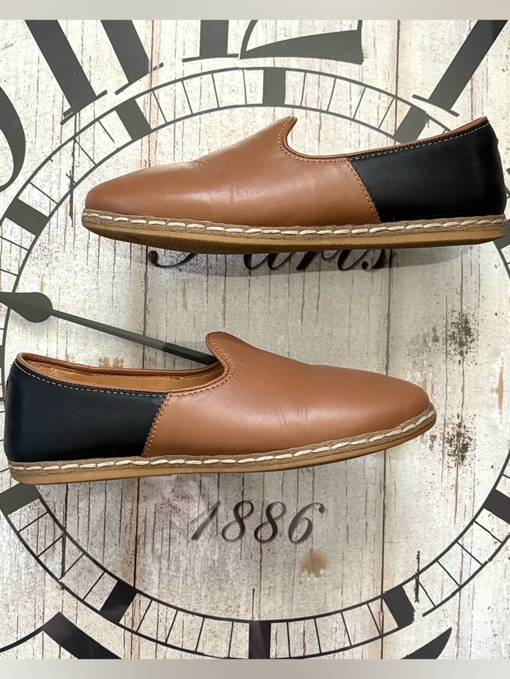 Charix Camel and Black Slip-On